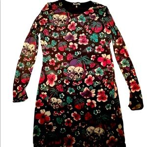 Skulls and flowers stretchy cute floral dress Horoscopes